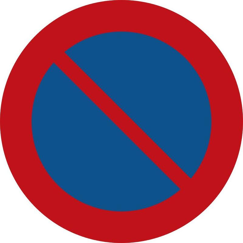 VERKEERSBORD - E1 - T250 VERBOD E1 PARKEERVERBOD