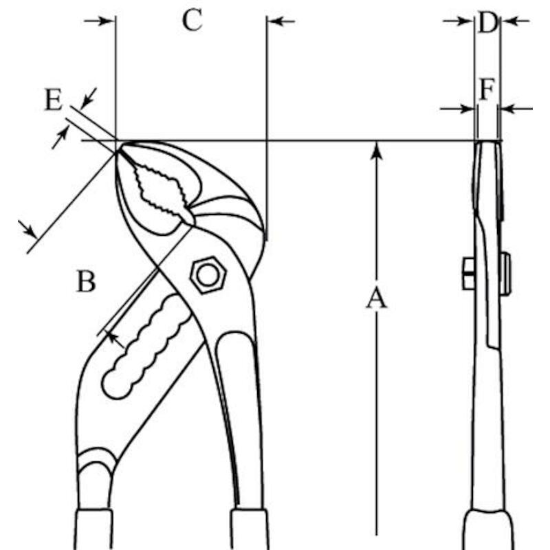 Bahco - Pince multiprise - Quick Adjust - 7224 - 250 mm - 02227380