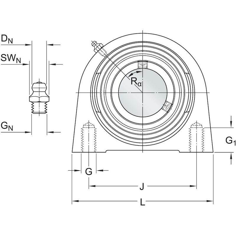 PALIER-Y COMPLET            SYF 20 TF          SKF
