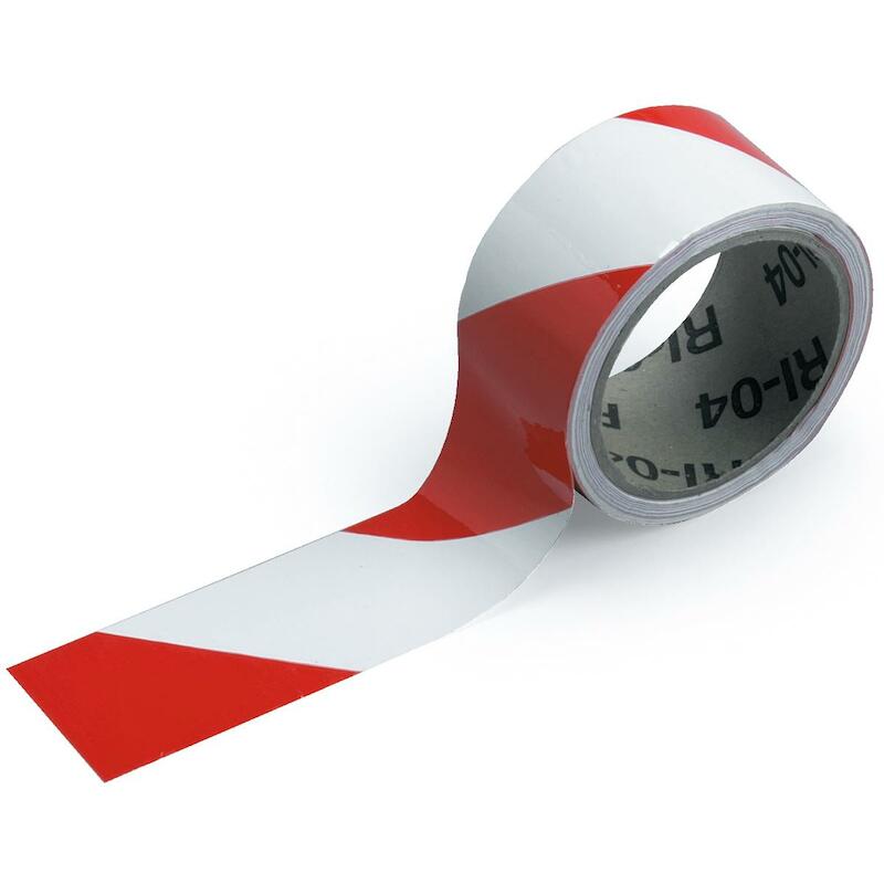 SIGNALISATIETAPE - BRADY 255296 - ROOD EN WIT 50 MMX33 M