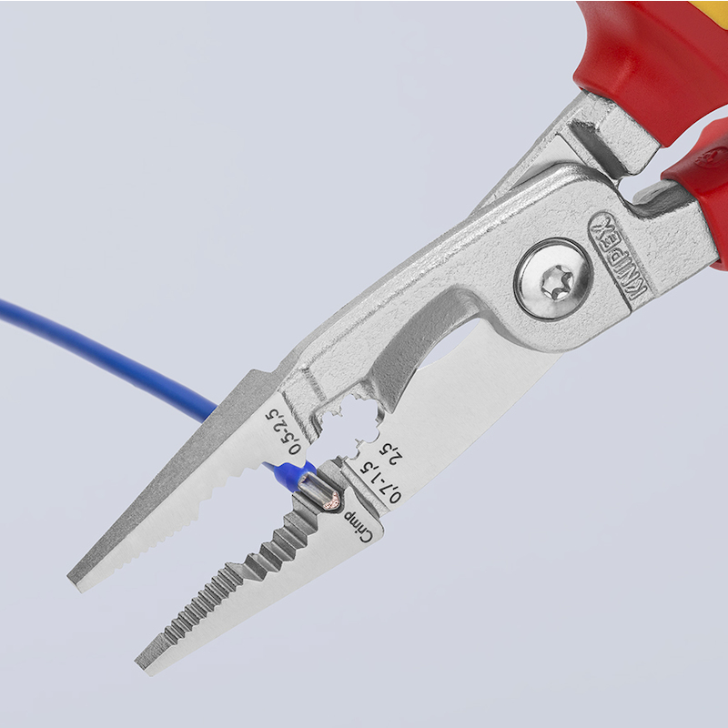 Knipex - Elektro-installatietang - 13 86 200 - vde - verchroomd - 200 mm - 02365096