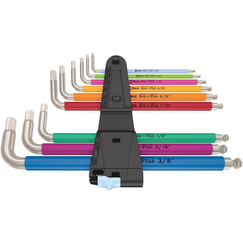 INBUSSLEUTELSET MULTICOLOR  3590/9 HEX-PLUS (9ST)