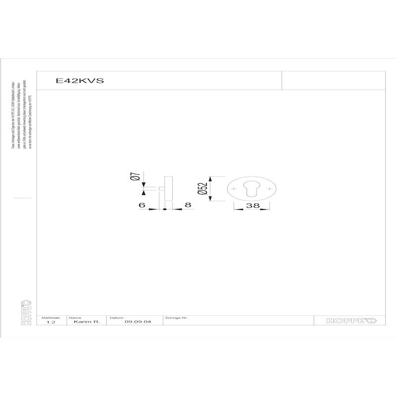 ROZET F69 PZ 37-42          E42KVS - RVS     HOPPE