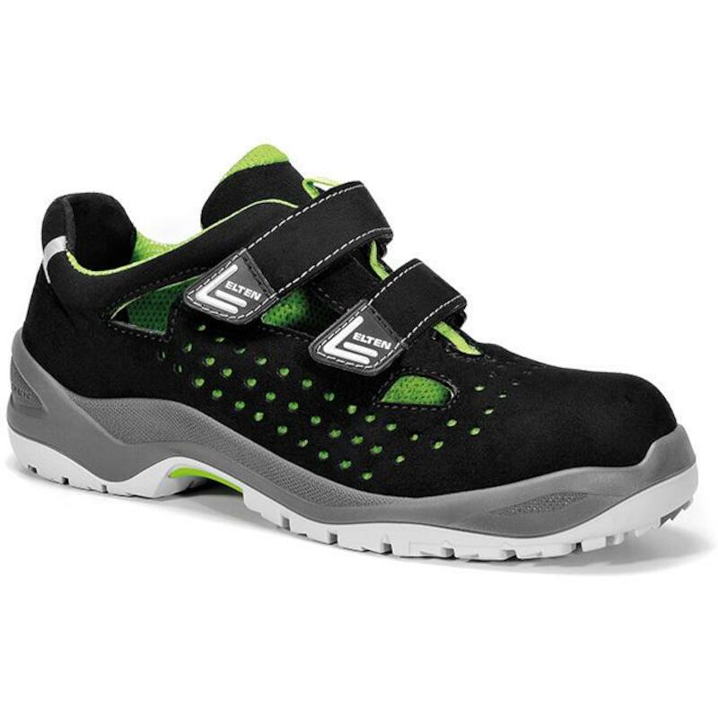 Elten - Safety sandal Impulse green Easy esd S1PS - Low - Size 43 - Black/green - 02651891