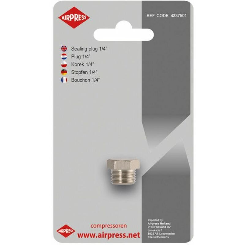 BOUCHON 6P +COLL.1/4"BSPP   4337501  INOX AIRPRESS