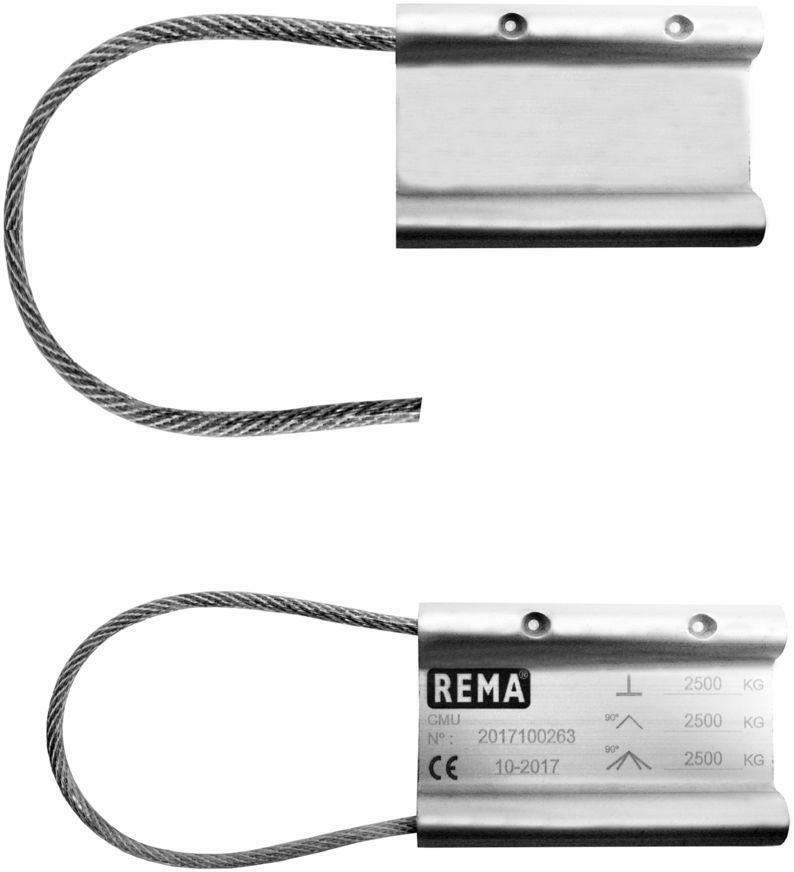 ALU.TAG INCL STAALKABEL     REMA TAG 65X45MM  REMA