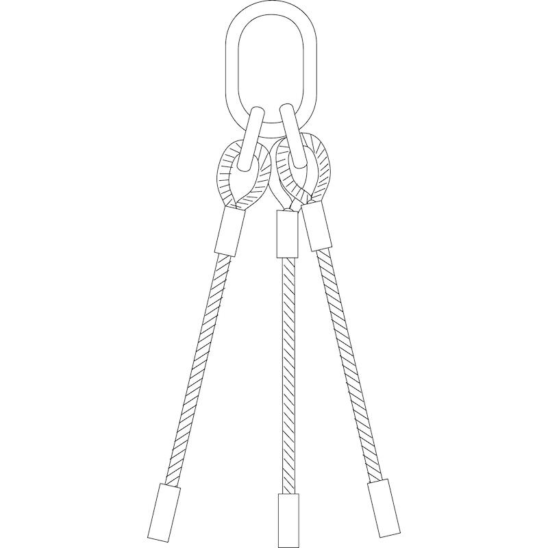 STAALKABEL+HAKEN 3-SPRONG   SK3-EWS-18MM-1M-3.2T