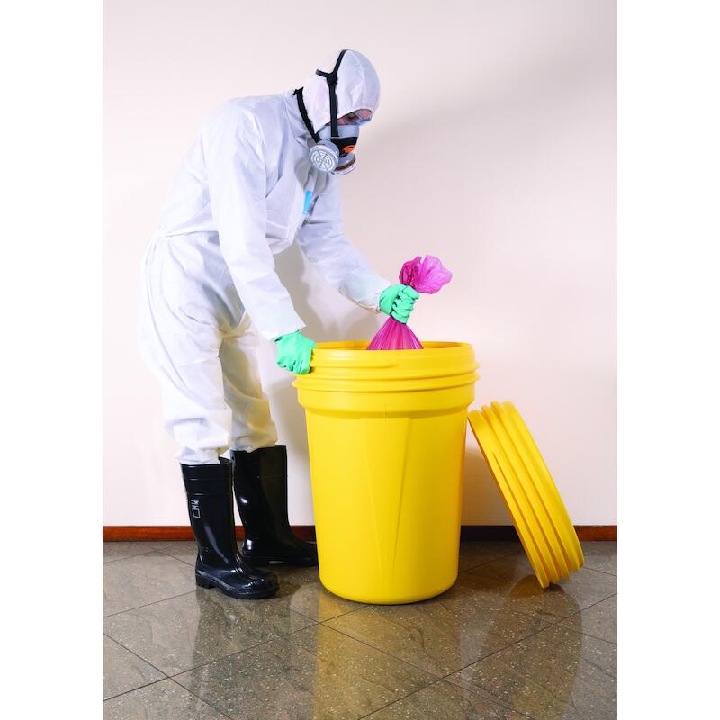 FÛT + COUVERCLE HDPE 113L   EDR1600SYL JAUNE EAGLE