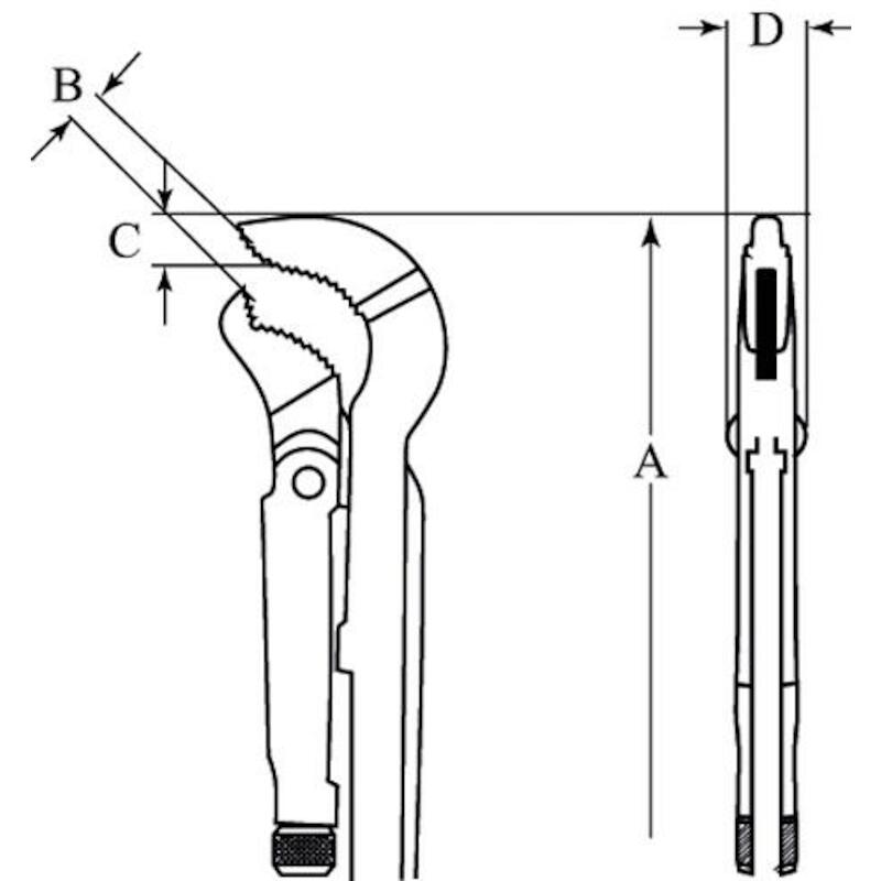 SERRE-TUBE 1.1/2"           343 (L=420)      BAHCO