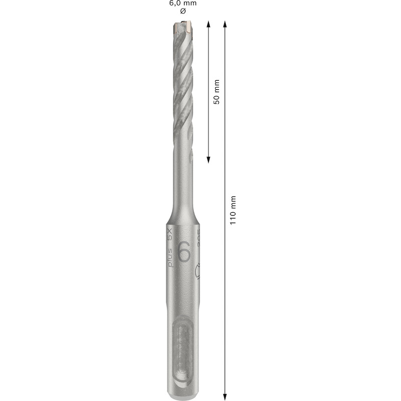 Bosch - Hamerboor - SDS-PLUS-5X - ø 6 x 50 x 110 mm - 4-snijkanten - 08120230