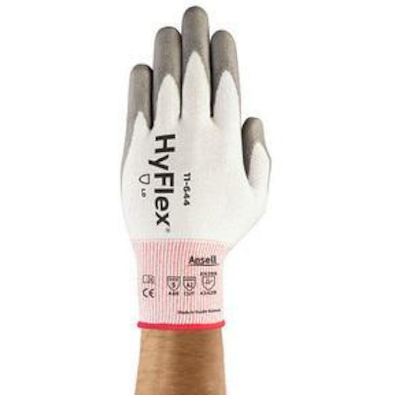 GANT HYFLEX BLANC/GRIS      11-644       10 ANSELL