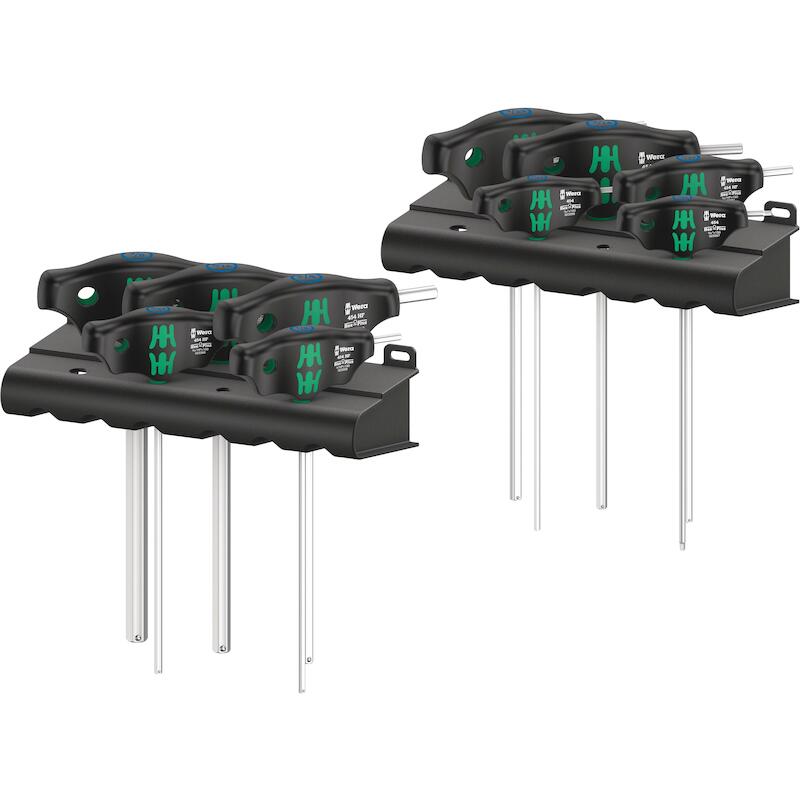 Wera - Schroevendraaierset T-greep - 454/10 hf Set Imperial 1 - Hex-Plus - Met vasthoudfunctie - Inch - 10-DELIG - 03226513