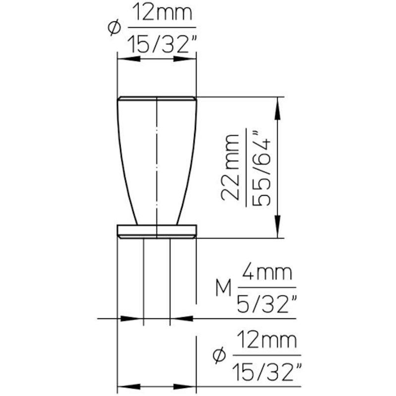 BOUTON MEUBLE INOX          904-12N1 12MM     SIRO