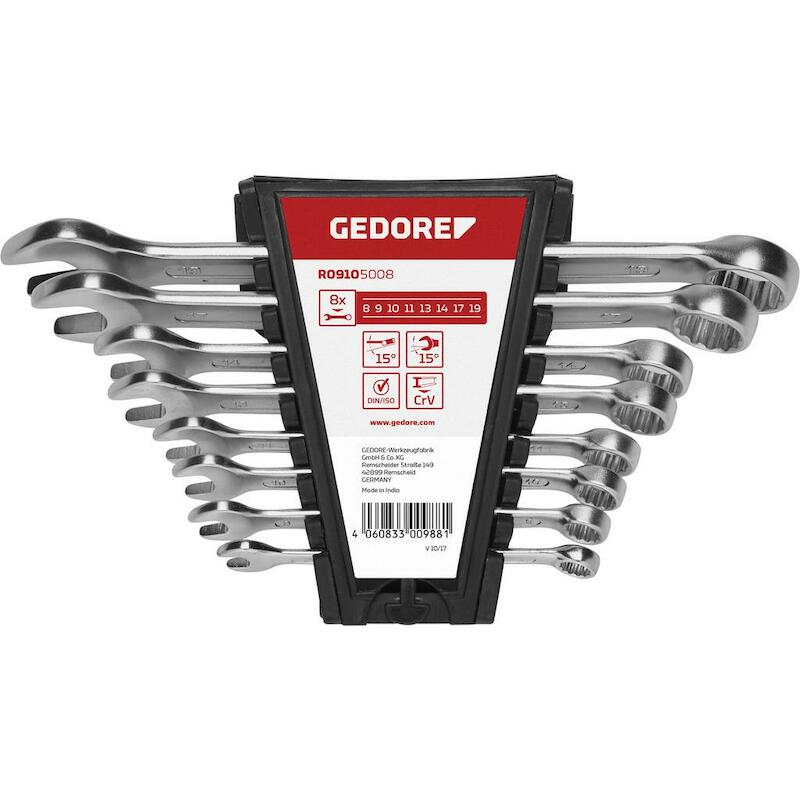RINGSTEEKSLEUTELSET 9-19MM  R0910   (8ST) GEDORE R