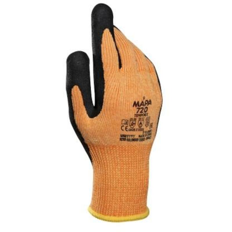 GANT NITRILE ORANGE/NOIR    TEMPDEX 720    11 MAPA