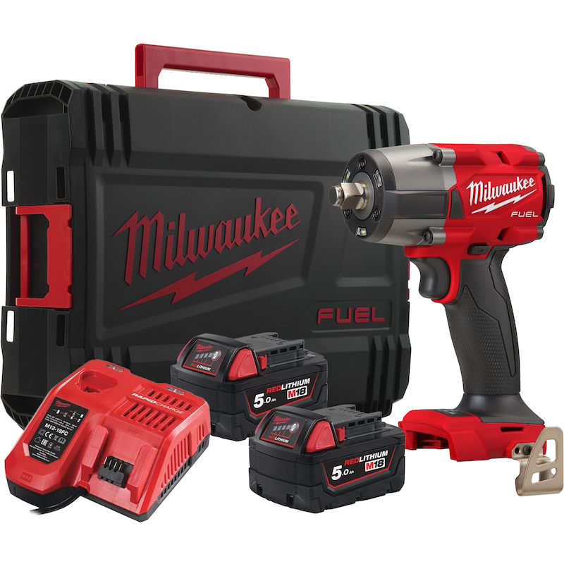 Milwaukee - Boulonneuse à chocs sans fil - M18 FMTIW2F12-502X - 18 V - 2x 5,0 Ah - 1/2" - 745 Nm - 03167338