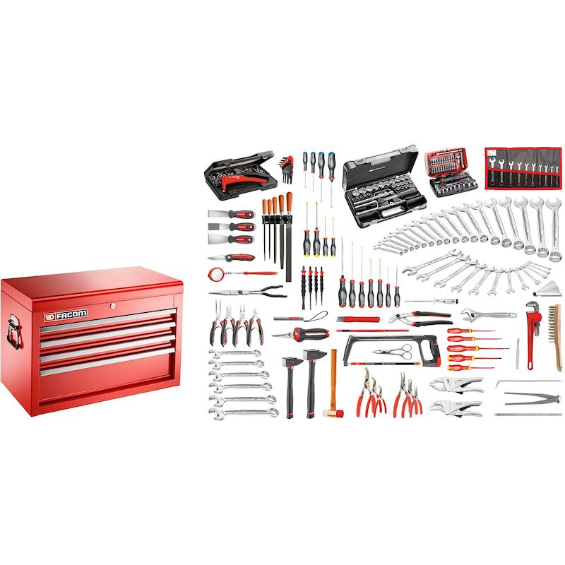 COFFRE + JEU D'OUTILS       2074.M140A(185PCS)FACO