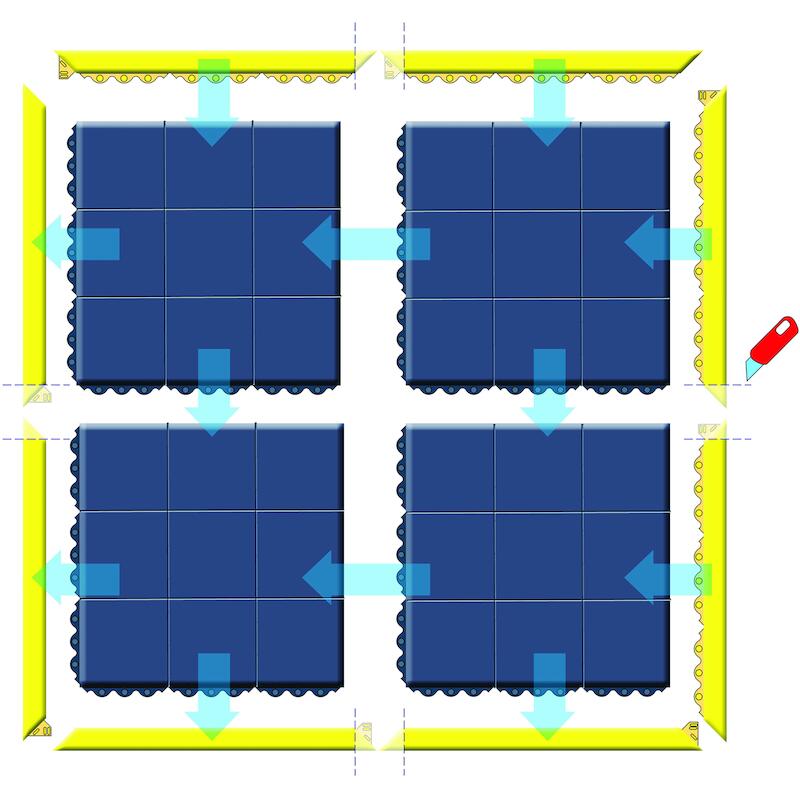 AV-MAT CUSH.EASE SOLID ZW.  556S0033BL 91X91CM