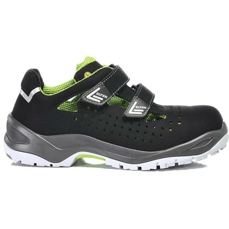 Elten - Safety sandal Impulse green Easy esd S1PS - Low - Size 43 - Black/green - 02651891