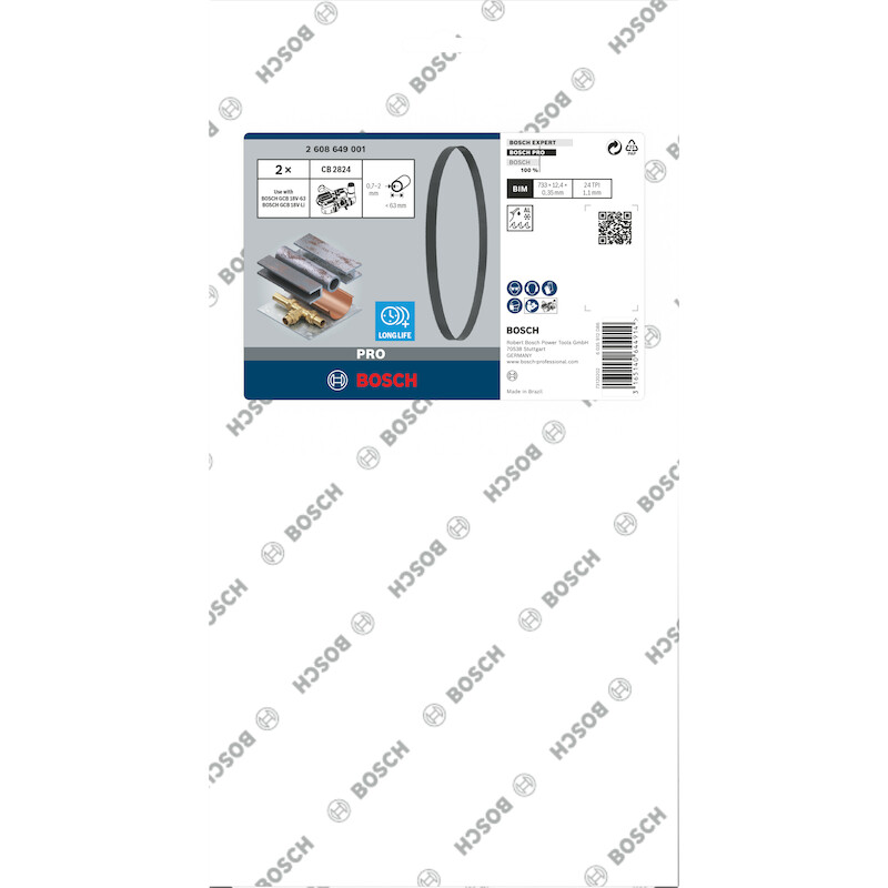 LAME SCIE RUBAN PR GCB 18V  2608649001  (2PC)BOSCH