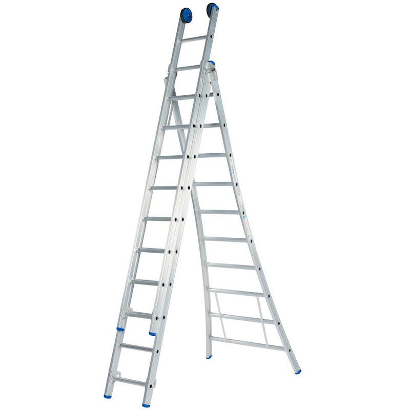 LADDER OPEN VOET   3X10 SPORTEN D10 - 6,25M SOLIDE