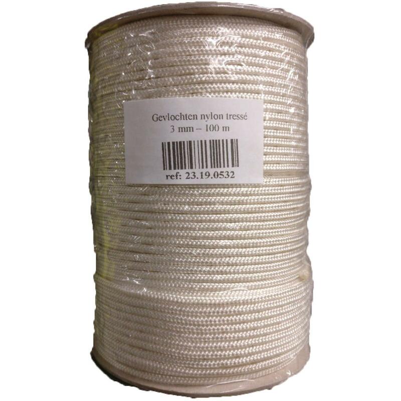 METSERSKOORD NYLON            3 MM 100 MTR