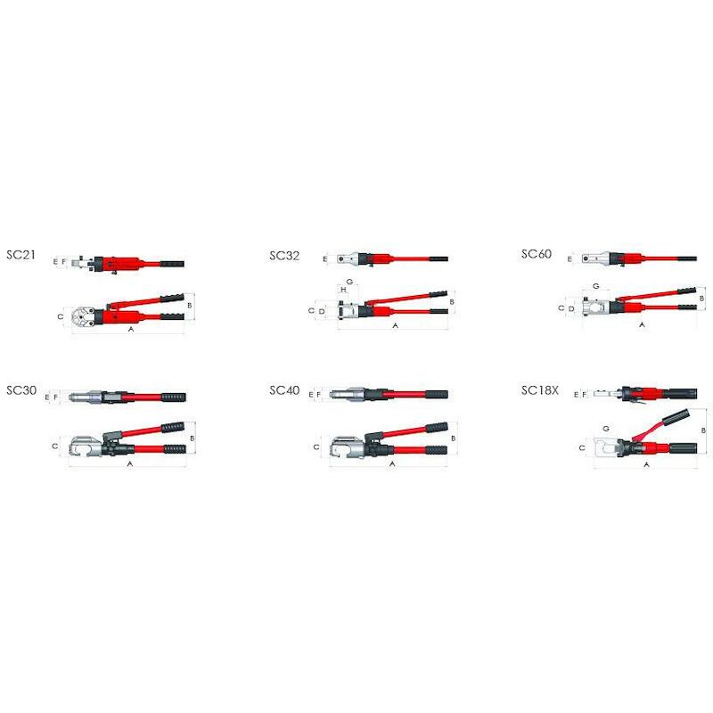 10 TONNE CAPACITY SELF-CONTAINED CRIMPING TOOL (35-400MM2) - SC30 - HI-FORCE
