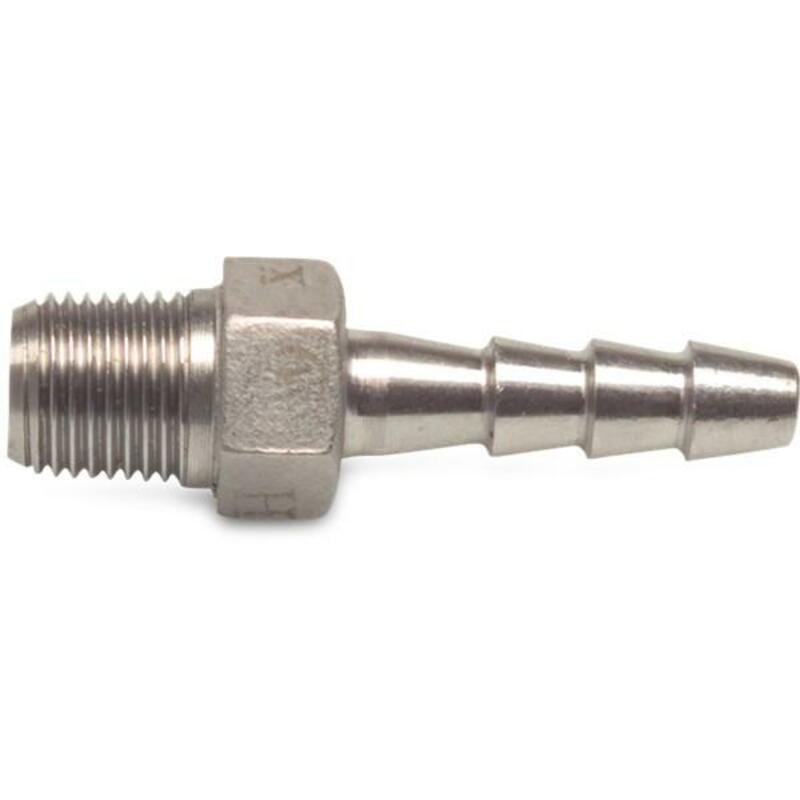 SLANGPILAAR 9MM X 1/4"M/BSPT             RVS