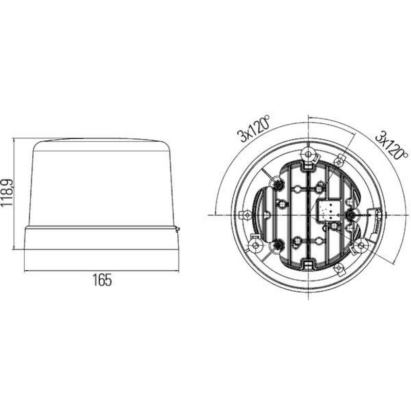 2RL.011.484.001 DRAAILICHT LED VAST