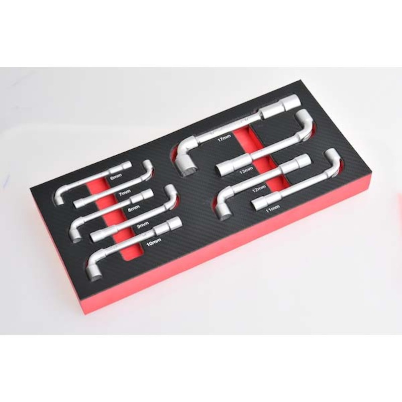 GEREEDSCHAPSWAGEN 6L. ZWART/GROEN GEVULD 3 TOOL SETS