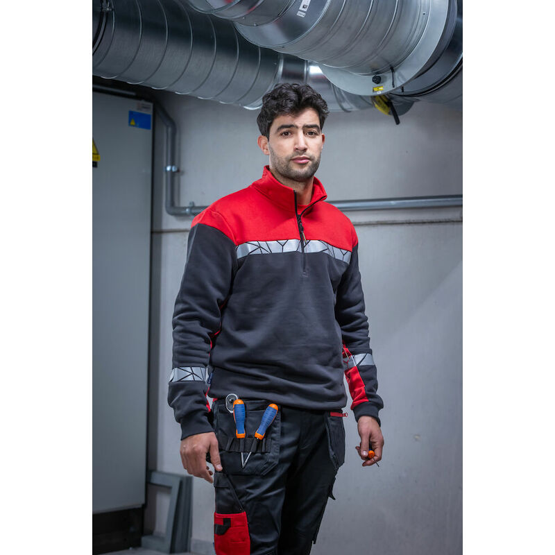 SWEATSHIRT 1/2 ZIP          7102 NOIR     M PROJOB