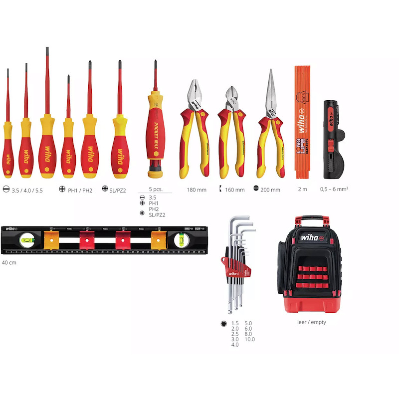 SAC À DOS ELECTRICIEN       45528       (28PC)WIHA