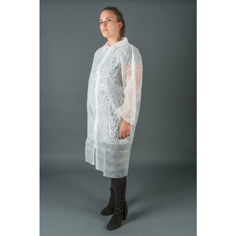 Hy@pro - Blouse visiteur - Polypropylène - Velcro - Blanc - XL - 20 g/m² - 03254286