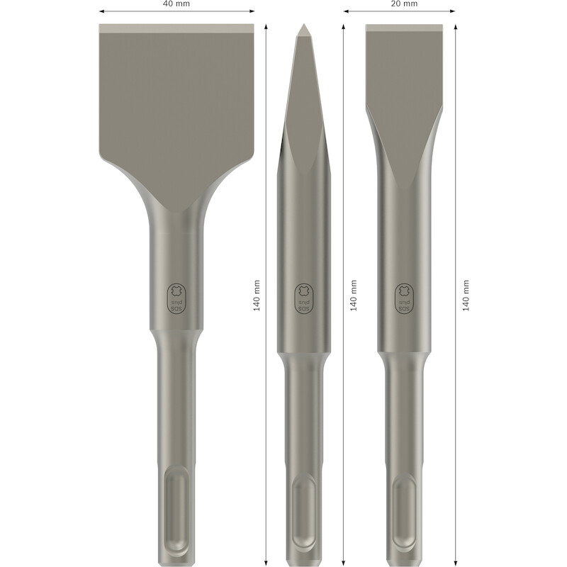 KORTE BEITELS SET=3ST 140MM 2608690180 SDS+  BOSCH