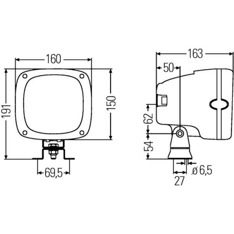 PROJECTEUR DE TRAVAIL XENON 1GA 996 142-011  HELLA