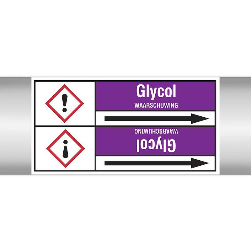 LEIDINGMERKER - BRADY N003810 - 'GLYCOL' WIT OP PAARS 127X 60 MM (505 EA)