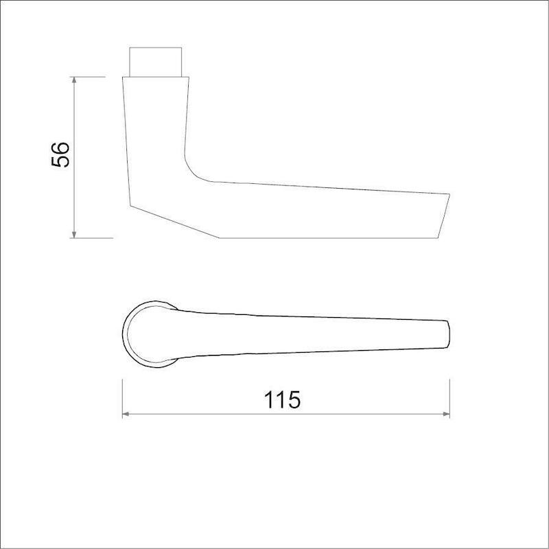 DEURKRUK QUICKSTIFT ALU F1  354 - PAAR Z/B 55  AMI