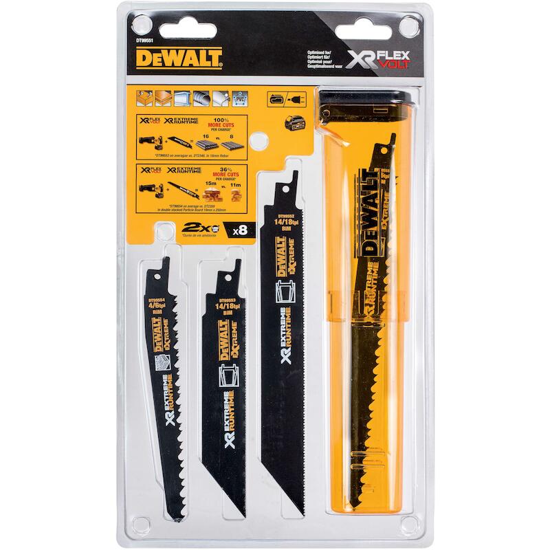 JEU LAMES SCIE SABRE XTREME DT99551    (8PC)DEWALT