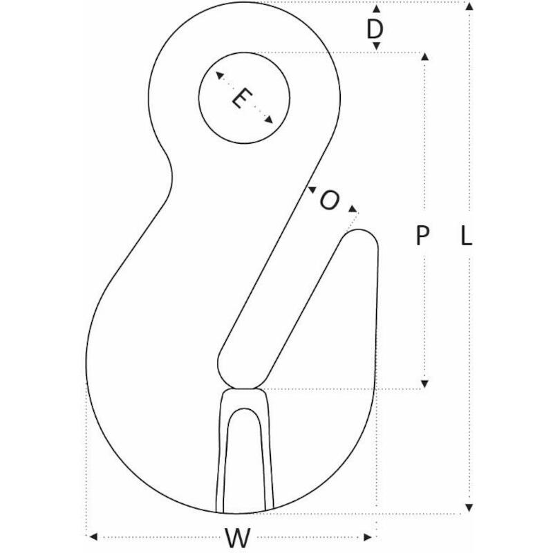 CROCHET PARALLELE G10 6MM   REG-6  - 1400KG   REMA
