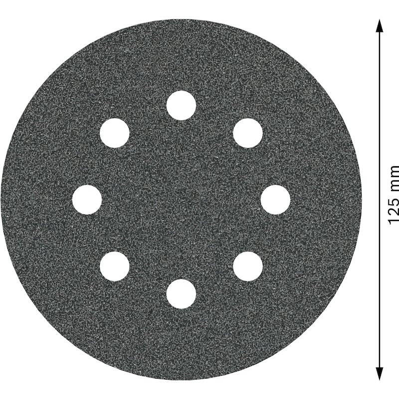 SCHUURSCHIJF 125MM 8G.      2608605115 P80(5ST)BOS