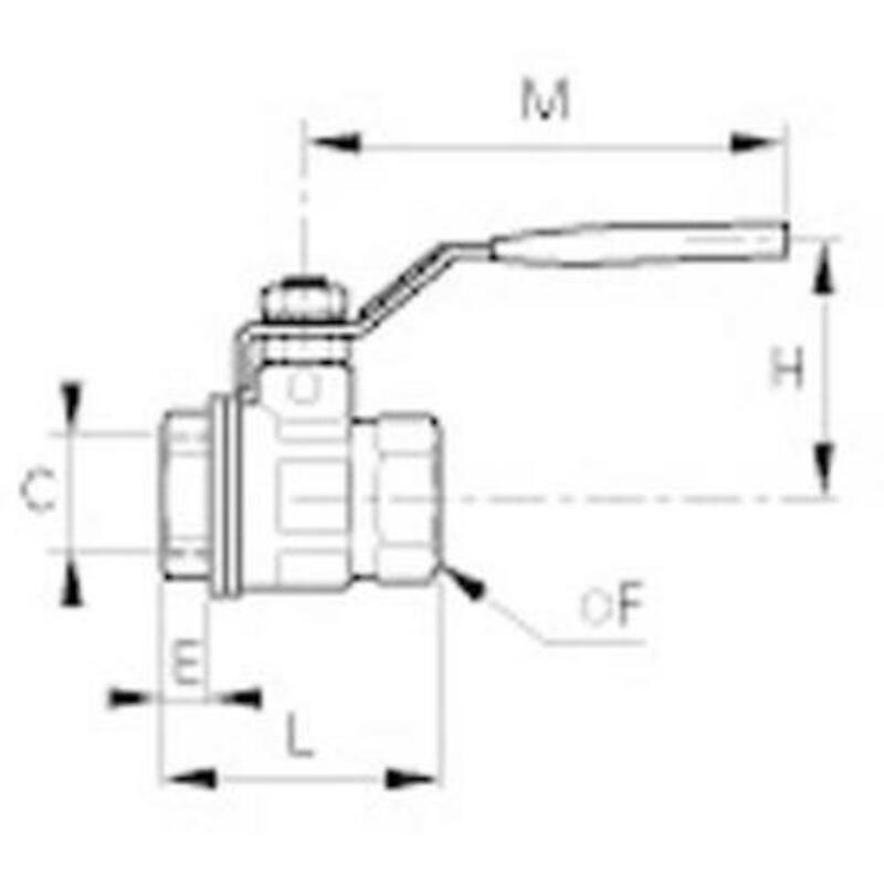VANNE À BILLE  1/2" F/F     VR03 00 04    TRANSAIR
