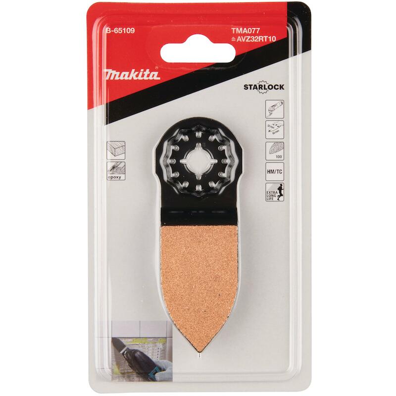 Makita - Sanding finger - Starlock - TMA077 - B-65109 - hm-riff - grit 100 - 32 x 50 mm - 08055121