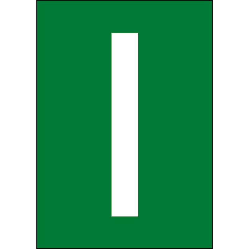 LETTER - BRADY 911164 - 'I' WIT OP GROEN 210X297 MM (1 EA)