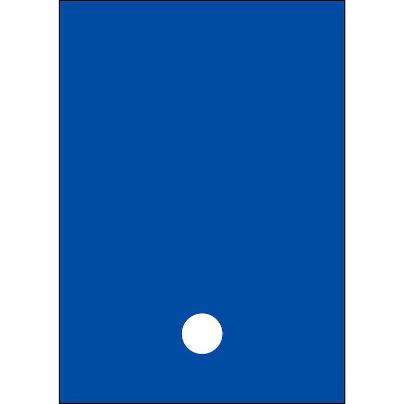 SYMBOOL - BRADY 911208 - '.' WIT OP BLAUW 210X297MM (1 EA)