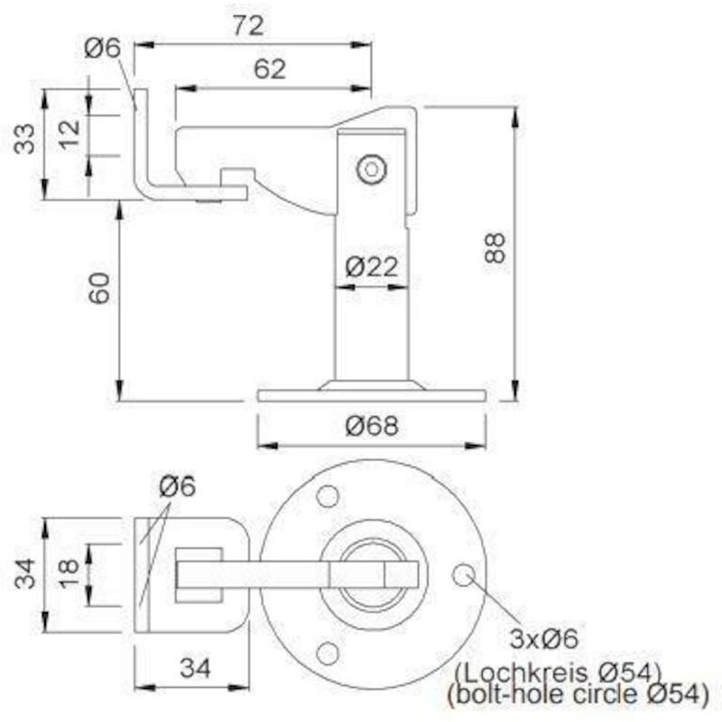 DEURVASTZETTER VLOERMODEL   1311.02 ZILVERKLEURIG