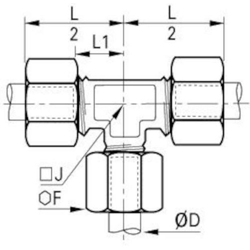 T-KOPPELING 10MM            1804 10 00      LEGRIS