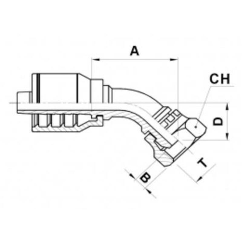 RACCORD A SERTIR       DKR45 (1B143)-8-8 (12,4)IT