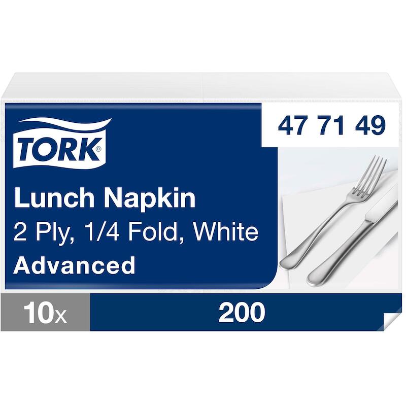 SERVET LUNCH WIT 33X33      477149-200ST-2L.  TORK