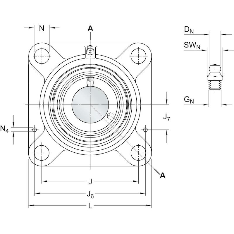 Y-FLENSLAGERBLOK - SKF FY 50 FM