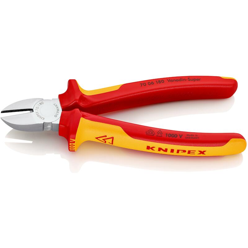 PINCE COUPANTE DE CÔTÉ VDE  70 06 - 180MM   KNIPEX